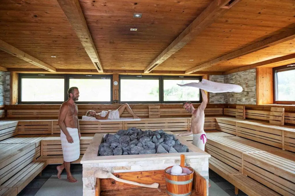 Sauna aufguss at Preidlhof Dolce Vita Resort